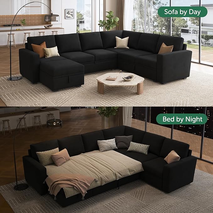 HONBAY Sectional Sleeper Couch