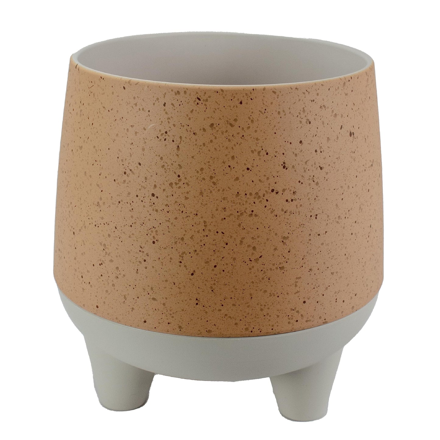 The HC Companies 10 Inch Orion Self Watering Planter - Lightweight Indoor Plastic Plant Pot for Herbs and Flowers, Muted Clay