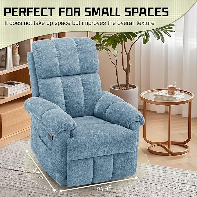 Korser Recliner Chair, Swivel Rocker Recliner Chair
