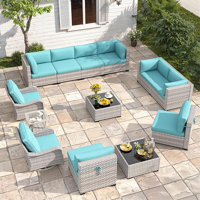 10-Seat Modern Patio Furniture Set