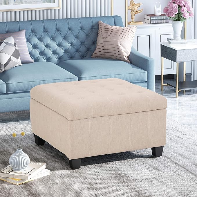 Christopher Knight Home Hedda Tufted Fabric Storage Ottoman