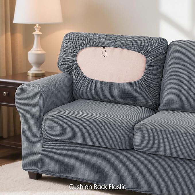SUBRTEX 3 Pieces Stretch Sofa Slipcover Sets Couch Cover Sets Backrest Cushion