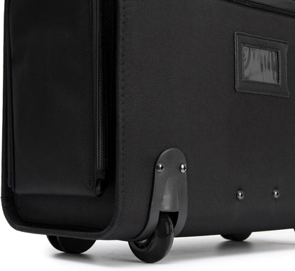 Alpine Swiss Rolling Briefcase Work Overnight Travel Bag Dual Locks Carry on Business Attache Case Black