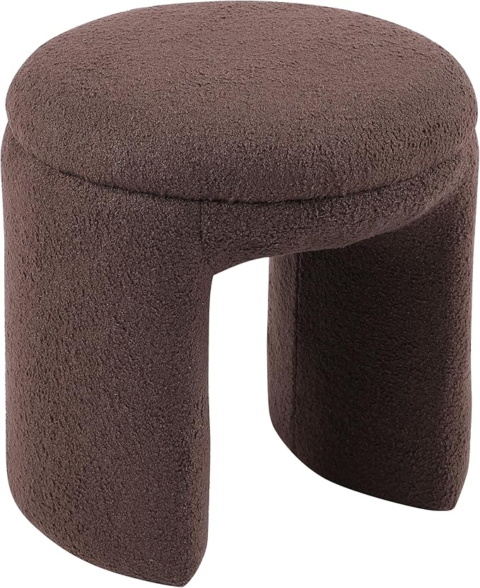 Furniture of America Rami Modern 18-inch Solid Wood Upholstered Ottoman