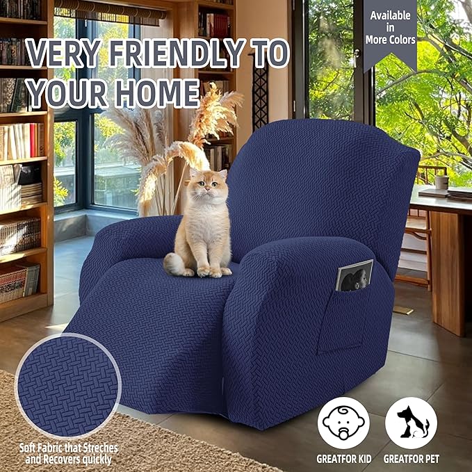 Genina Recliner Chair Covers, Stretch Reclining Chair Cover, Recliner Sofa