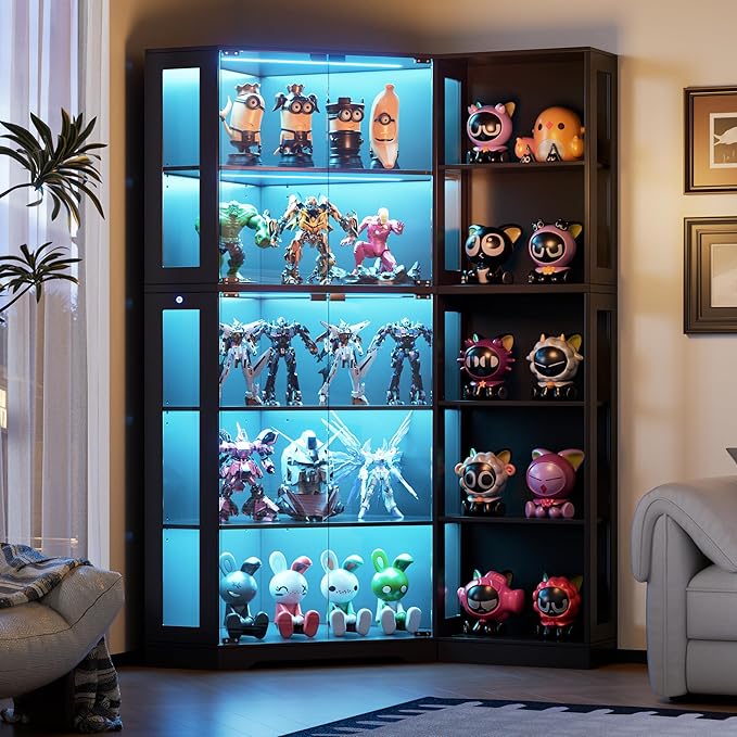 PAKASEPT Corner Display Curio Cabinet