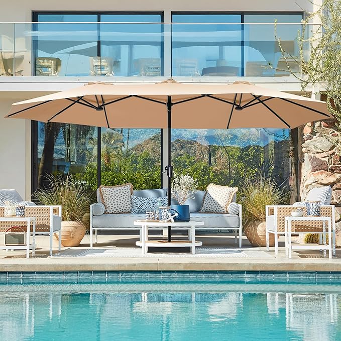 SUPERJARE 15FT Outdoor Patio Umbrella
