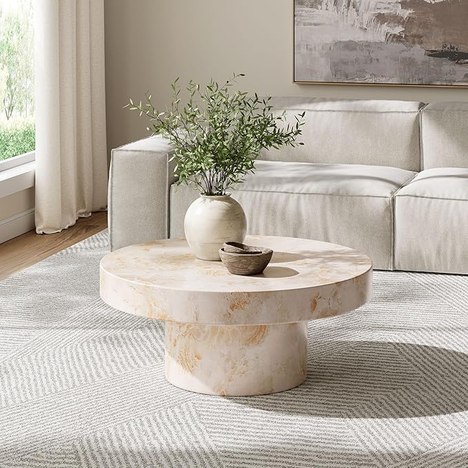Modway Alora Round Concrete Coffee Table