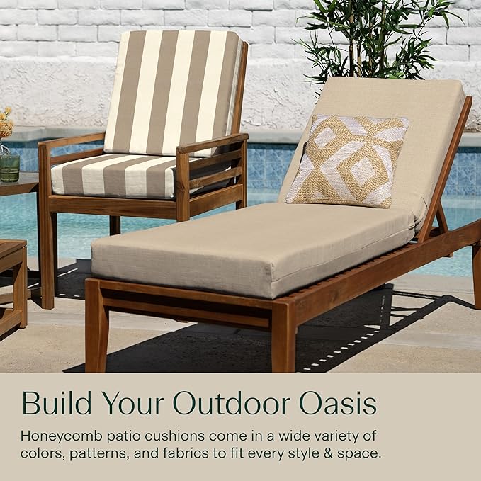 Honeycomb Outdoor Chaise Lounge Cushion