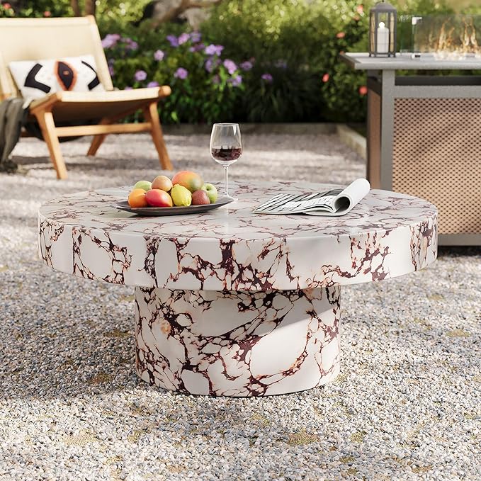 Modway Alora Round Concrete Coffee Table