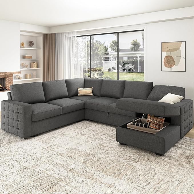 HONBAY Sectional Sleeper Sofa