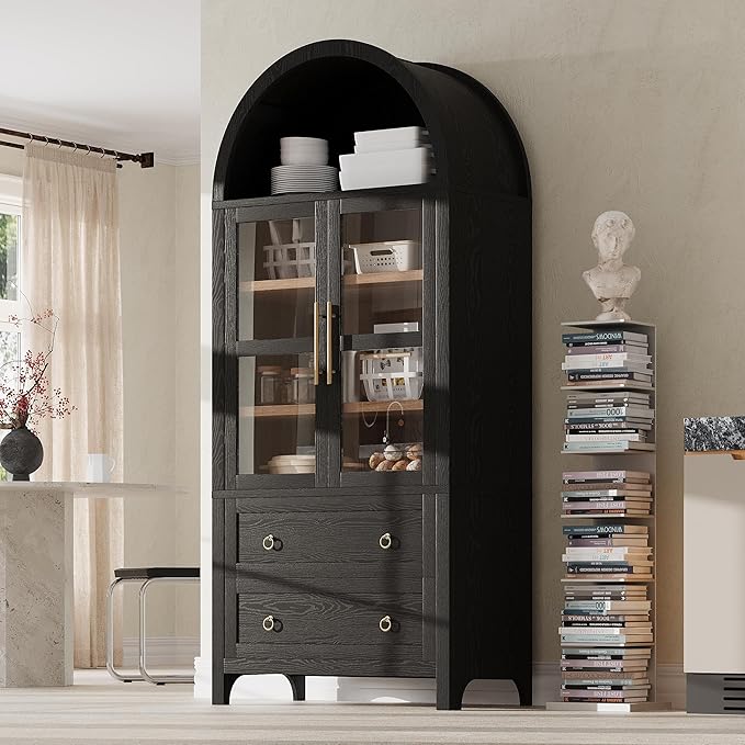 71" Arched Storage Cabinets