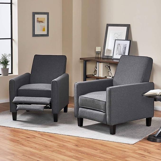 Christopher Knight Home Emmie Fabric Recliner, Dark Brown