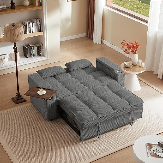 Auvsoce 65'' Convertible Sleeper Sofa Bed