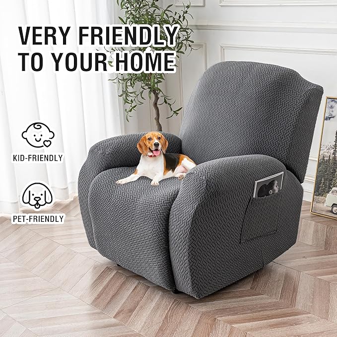 Genina Recliner Chair Cover, Stretch Reclining Chair Covers, Recliner Sofa