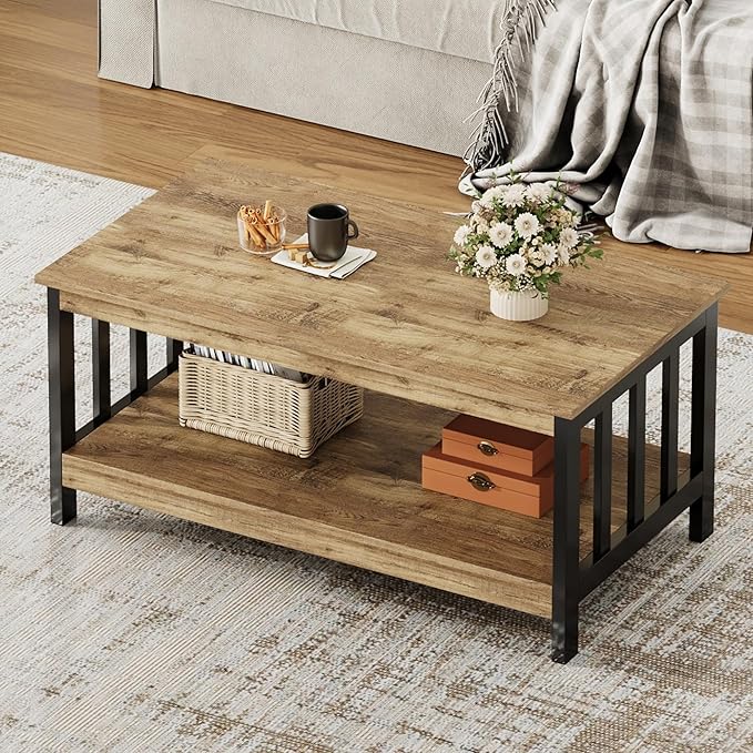 ChooChoo Farmhouse Coffee Table, Living Room Table