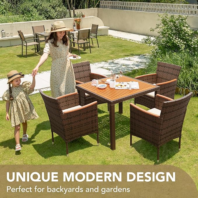 Devoko 5 PCS Furniture, Patio Conversation Set