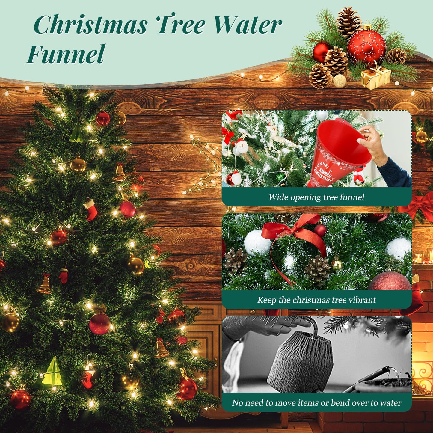 Kaiedos Christmas Tree Watering Funnel - 39 Inch Funnel, Reusable Design, Makes Watering Your Live Tree a Snap!