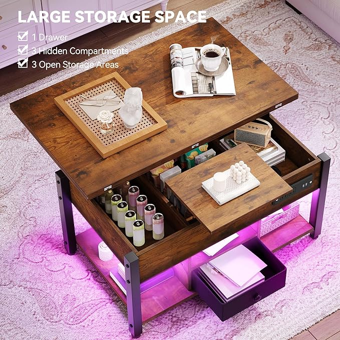 YITAHOME 4-in-1 Lift Top Coffee Table