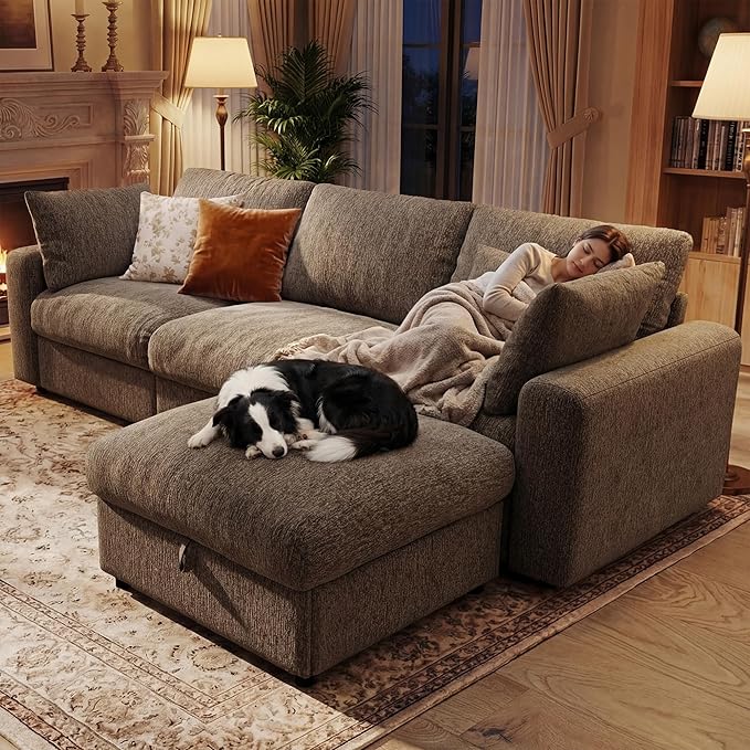 Ihanherry 141" Oversized Cloud Sectional Couches
