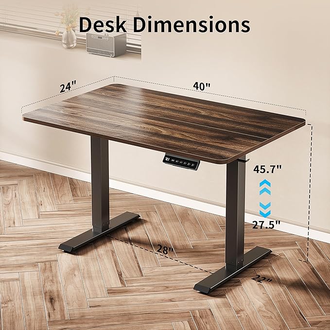 BIZUM 40x24 Inch Electric Standing Desk