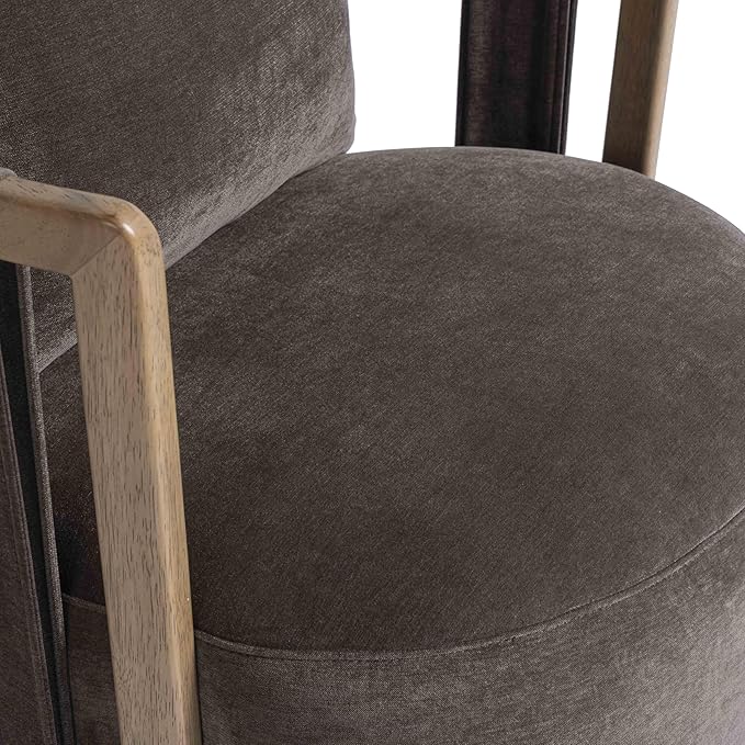 First of a Kind Swivel Chair in Chocolate Brown Plywood
