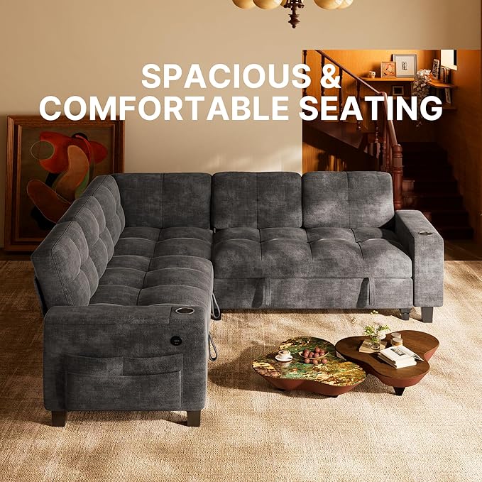 Marsail 84.6" Sectional Sleeper Sofa