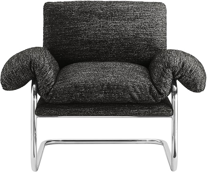 Modway Ansel Boucle Accent Chair in Charcoal