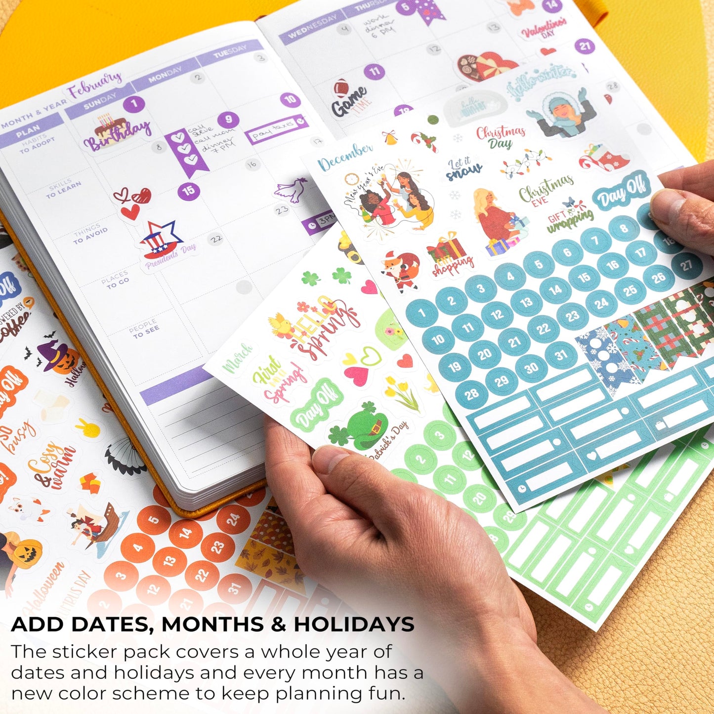 Clever Fox Mega Sticker Pack – 2000+ Small Planner Stickers for Adults – Sticker Book for Women – Aesthetic Calendar & Journal Accessories