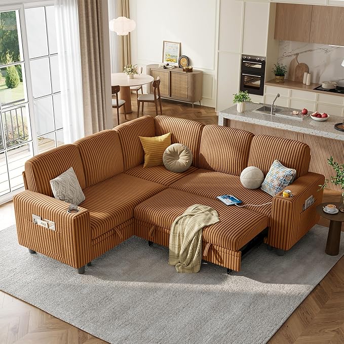 LINSY HOME Sectional Sleeper Sofa