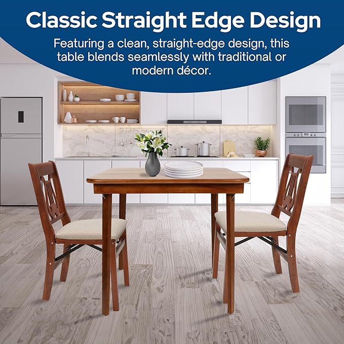 Stakmore Classic Straight Edge Square Folding Card Table 32x32