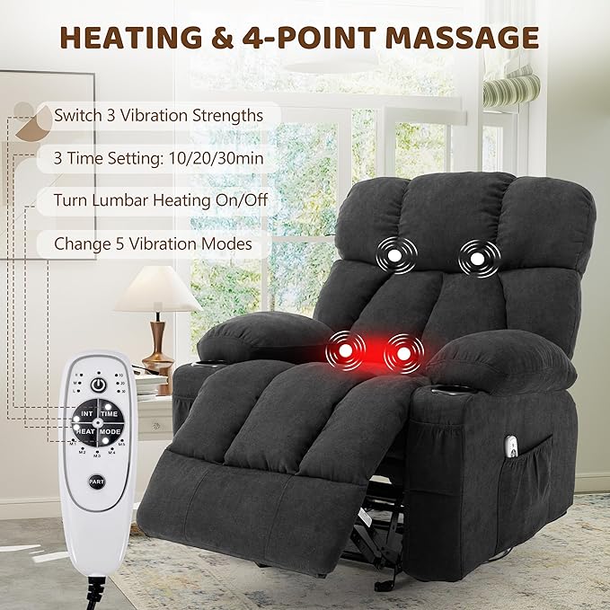 Massage Rocking Recliner Chair, Ergonomic Recliners Sofa