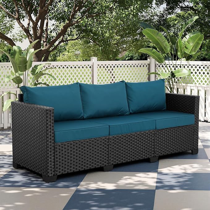 Rattan Star Outdoor Furniture Couch 3 Seater Sofa Outdoor Wicker Sofa Deep Seat