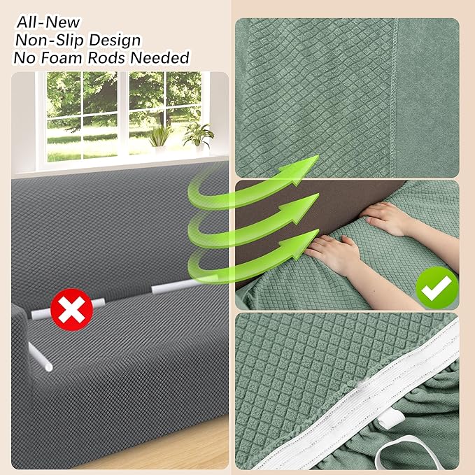 Arfntevss Stretch Sectional Couch Covers L Shaped Corner Sectional Sofa Cover