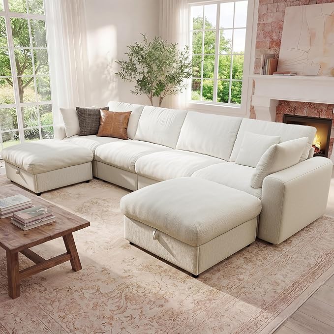 Ihanherry 141" Oversized Cloud Sectional Couches