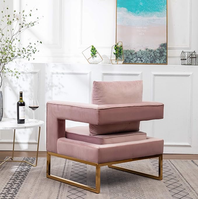 Roundhill Furniture Lenola Upholstered Accent Arm Chair