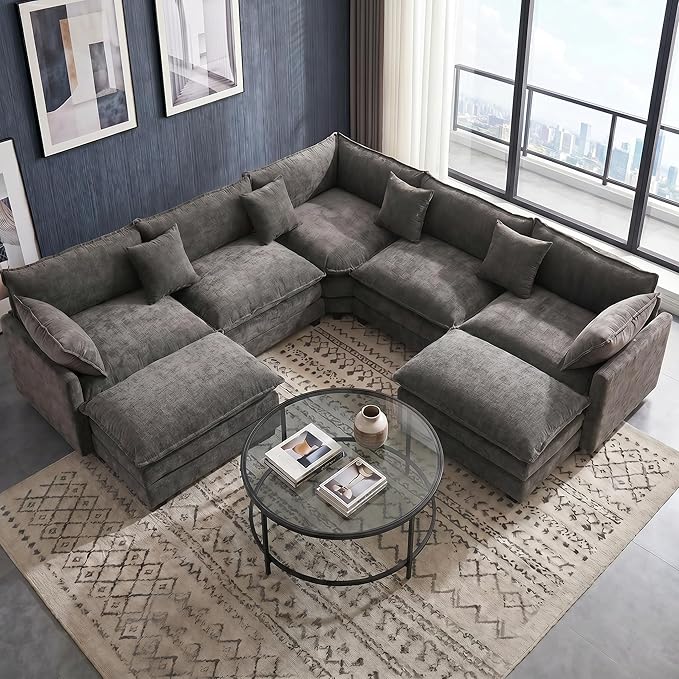 111.4" V-Shaped Corner Couch Sectional