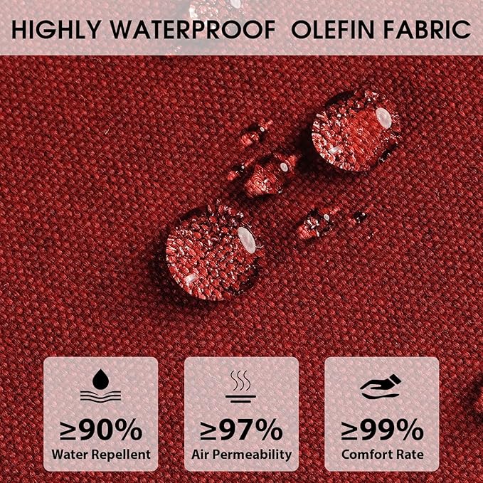 Rocking Chair Cushions with Pillow, Waterproof and Fade-Resistant Thicken