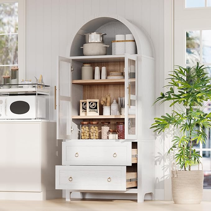 71" Arched Storage Cabinets