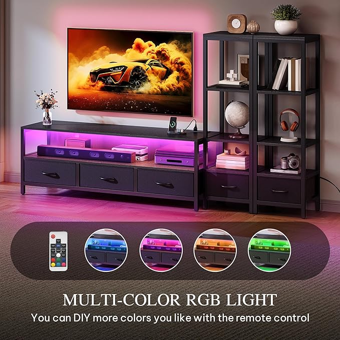 YITAHOME Modern TV Stands for 65 inch TVs, Entertainment Center