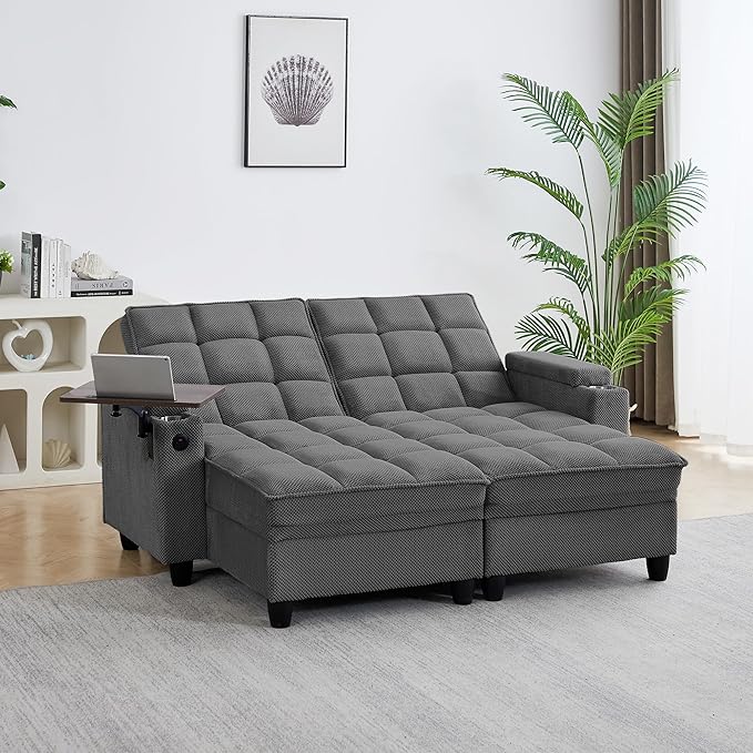 70.9" Chaise Lounge Chair Indoor, Oversized Boucle Upholstered Sofa Bed