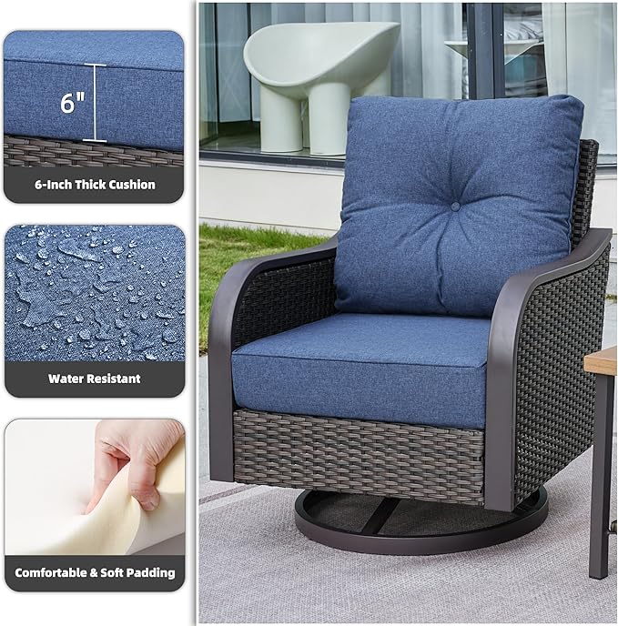 Outdoor Swivel Rocker Chairs, Wicker Swivel Rocking Chairs