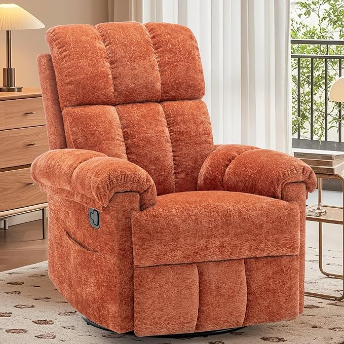 Korser Recliner Chair, Swivel Rocker Recliner Chair