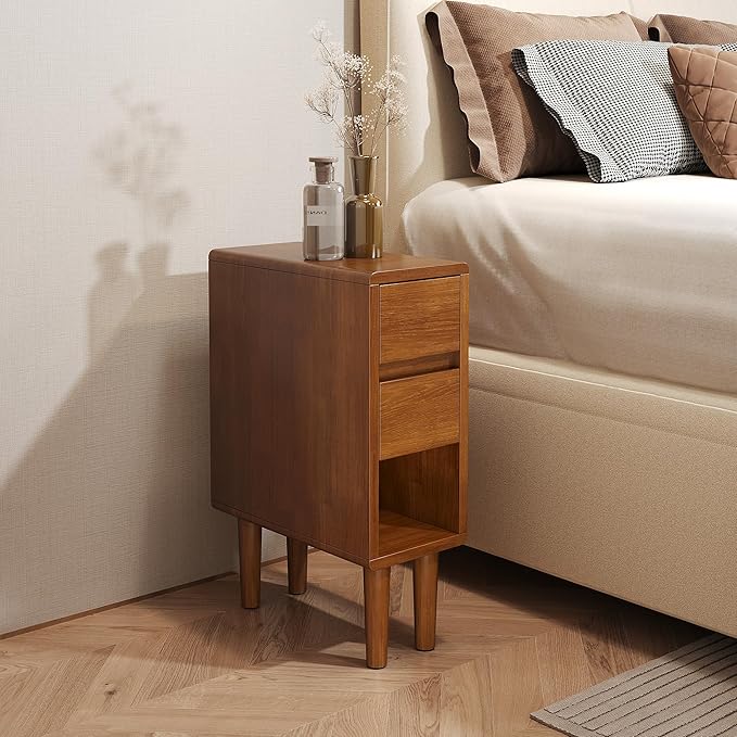 Narrow Nightstand 2 Drawers