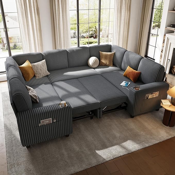 LINSY HOME Sectional Sleeper Sofa