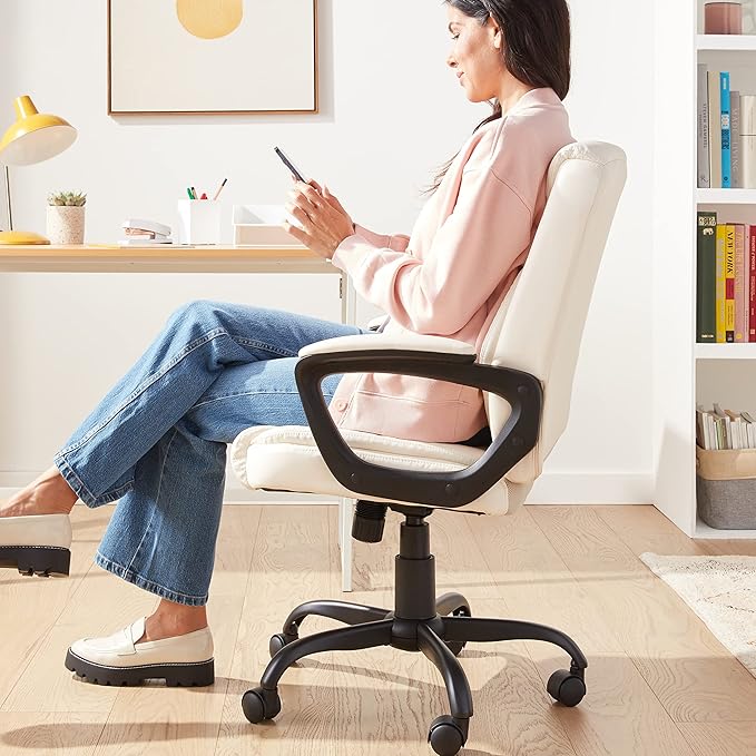 Amazon Basics Classic Puresoft PU Padded Mid-Back Office Chair