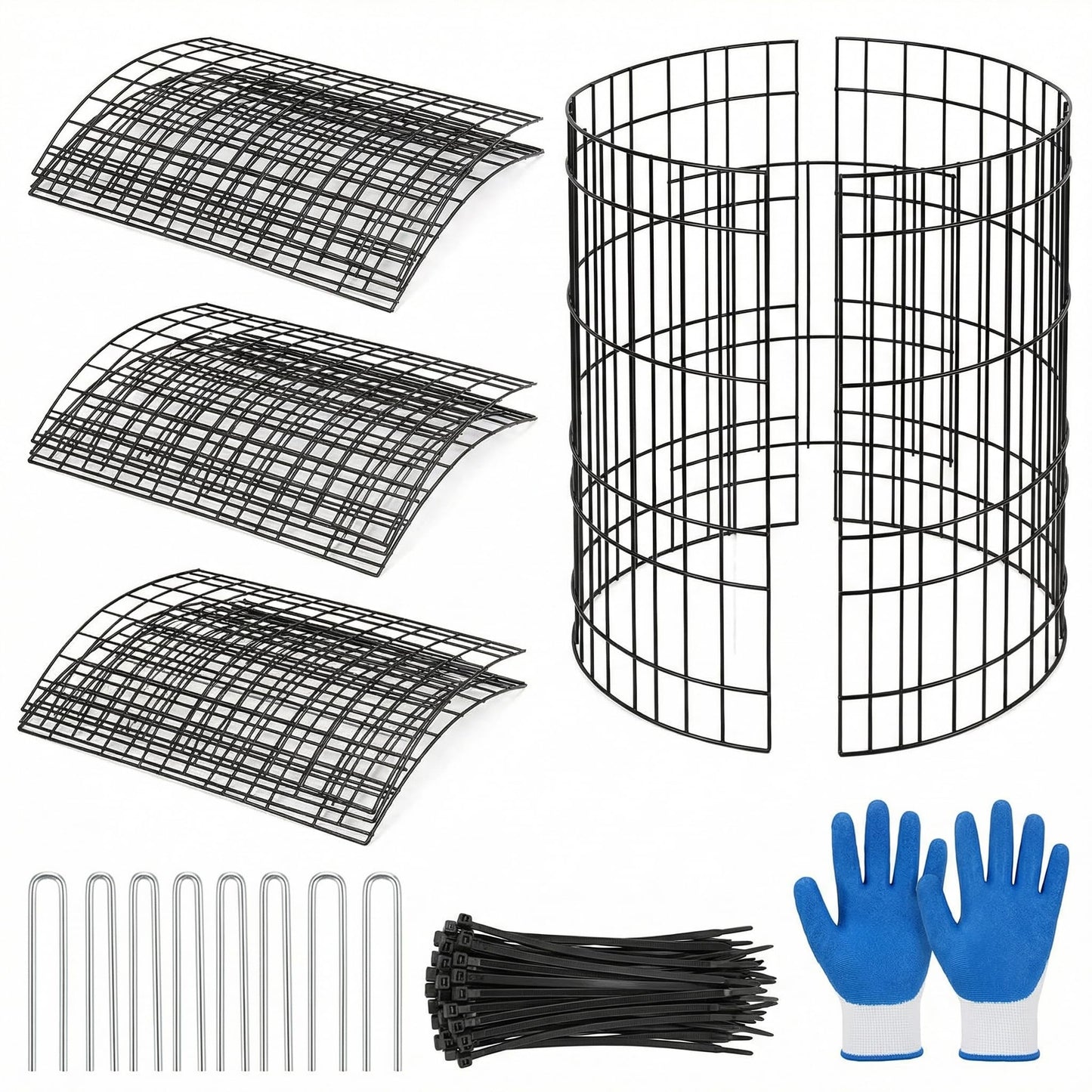 3Pack Plant Protector from Animals, 9pcs Wire Plant Protectors Metal Mesh Plant Cages, 11.8 x 15.7 Inch Outdoor Plant Guards for Rabbits Chicken Squirrels and Garden Protection