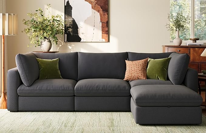 LINSY HOME Oversized Modular Sectional Sofa, 3 Seat Sofa Couches