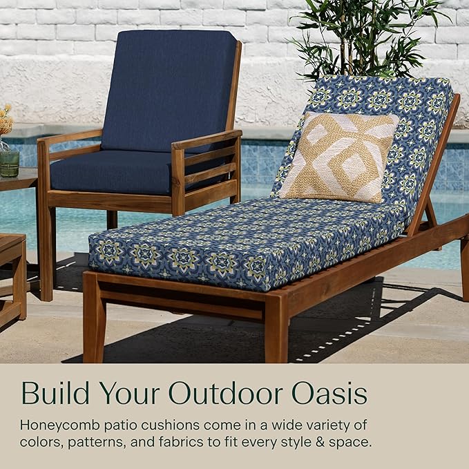 Honeycomb Outdoor Chaise Lounge Cushion