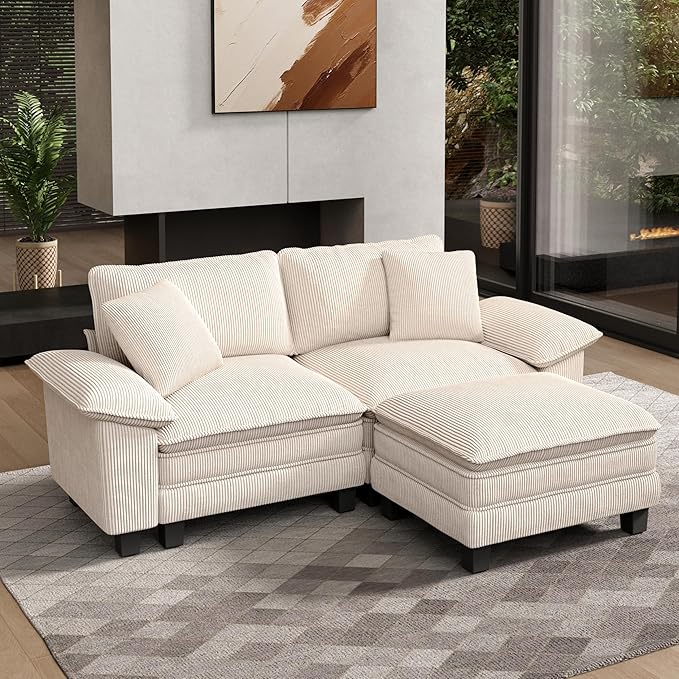 HERA'S HOUSE 88" Modular Sectional Sofa, L Shaped Couches
